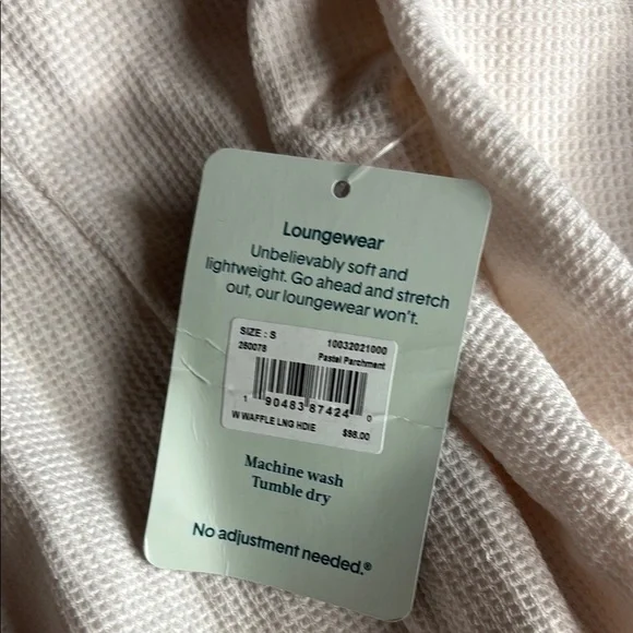 Tommy John Waffle Knit Hoodie in Pastel Parchment - Picture 3 of 13